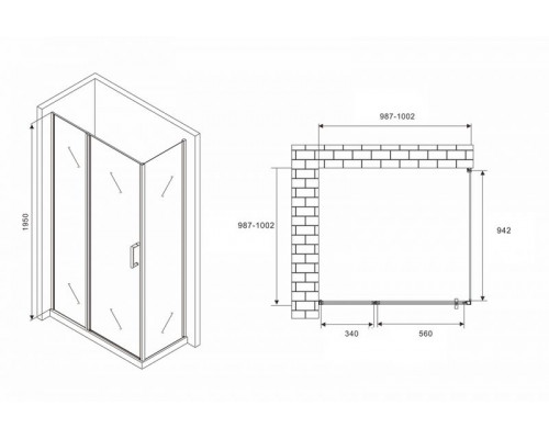 Душевой уголок ABBER Sonnenstrand AG04100S-S100