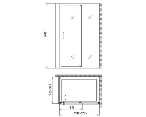 Душевой уголок Gemy Sunny Bay S28191BM-A100M 120х100 см