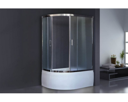 Душевой уголок Royal Bath RB 8120BK-C-CH 120х80 см, с прозрачными стеклами, правосторонний