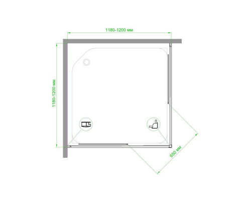 Душевой уголок Royal Bath RB HPD-C-CH 120х120 см, с матовыми стеклами