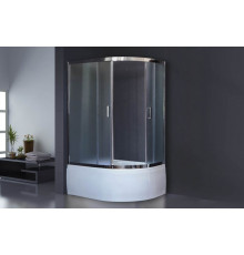 Душевой уголок Royal Bath RB 8120BK-C-CH 120х80 см, с матовыми стеклами, левосторонний