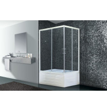 Душевой уголок Royal Bath RB 8100BP-T 100х80 см, с прозрачными стеклами, левосторонний