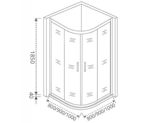 Душевое ограждение Good Door LATTE R-80-C-WE 80х80 см