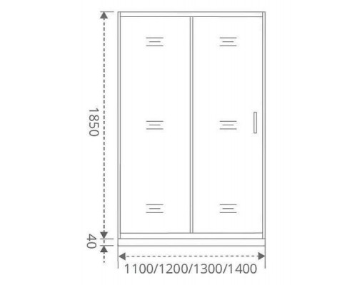 Душевое ограждение Good Door LATTE WTW-110-C-WE 110 см