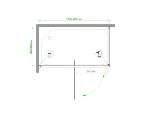 Душевой уголок Royal Bath RB HV-C-CH 140х80 см, с матовыми стеклами