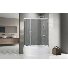 Душевой уголок Royal Bath RB 8120BK-T 120х80 см, с прозрачными стеклами, правосторонний