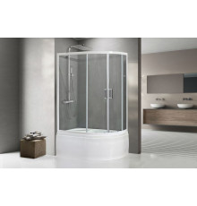 Душевой уголок Royal Bath RB 8120BK-T 120х80 см, с прозрачными стеклами, левосторонний