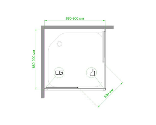 Душевой уголок Royal Bath RB HPD-C 90х90 см, с матовыми стеклами