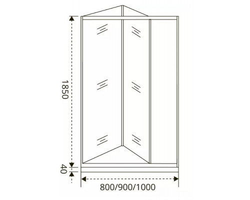 Душевое ограждение Good Door INFINITY SD-100-G-CH 100 см