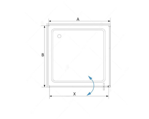 Душевой уголок RGW SV-35B (SV-02B + Z-050-3B) 90x90, прозрачное стекло
