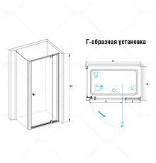 Душевой уголок RGW PA-32 (PA-02 + Z-12 + A-11) 100x100, прозрачное стекло